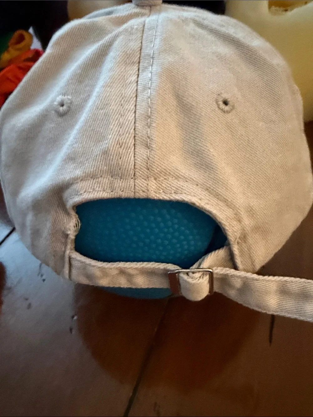 PCHS Embroidered Kids Baseball Cap - Cream with Gold & Red Logo